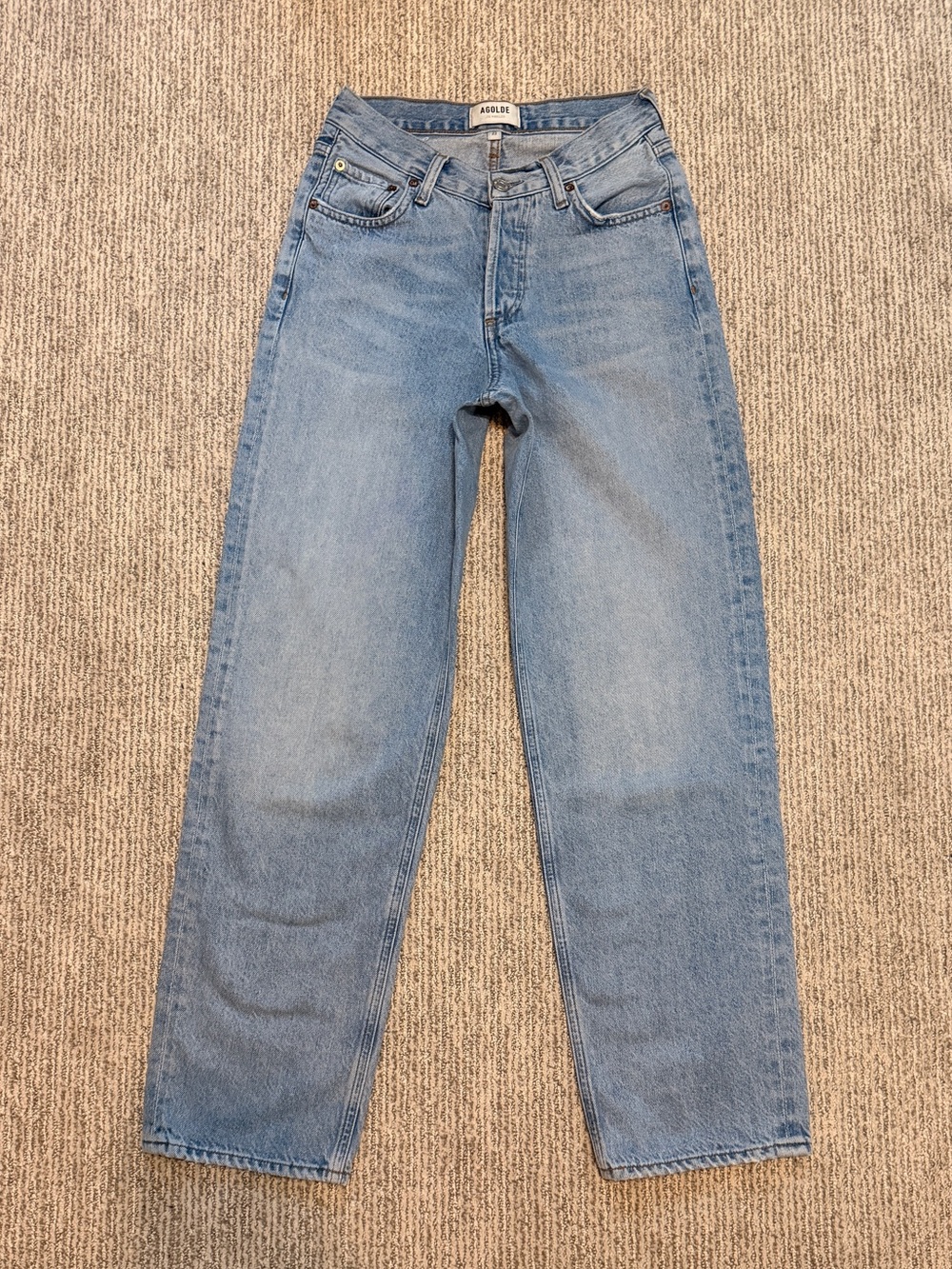 Agolde V-Waist Baggy Jean in Prevail wash 23 Jeans Mid-Rise